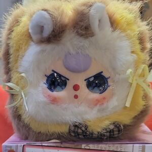 Cureplaneta Novelty Plush Jewelry Box Yellow Square with Stickers